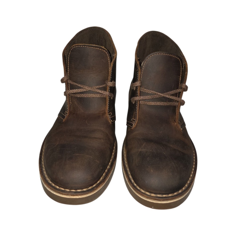 Clarks Bushacre 2 Mens 7.5 M Dark Brown Beeswax Leather Chukka Desert Boots - Picture 5 of 8